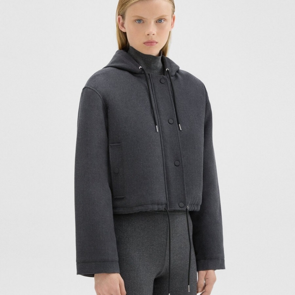 THEORY Cropped Jacket Wool NWT Sz XL - Picture 2 of 4